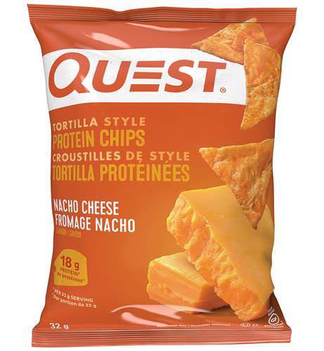 Quest Tortilla Style Protein Chips, Nacho Cheese (32 g)