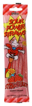Sour Power® Strawberry Candy Straws 1.75oz