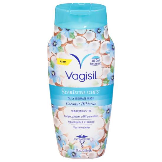 Vagisil Scentsitive Scents Coconut Hibiscus Daily Intimate Wash