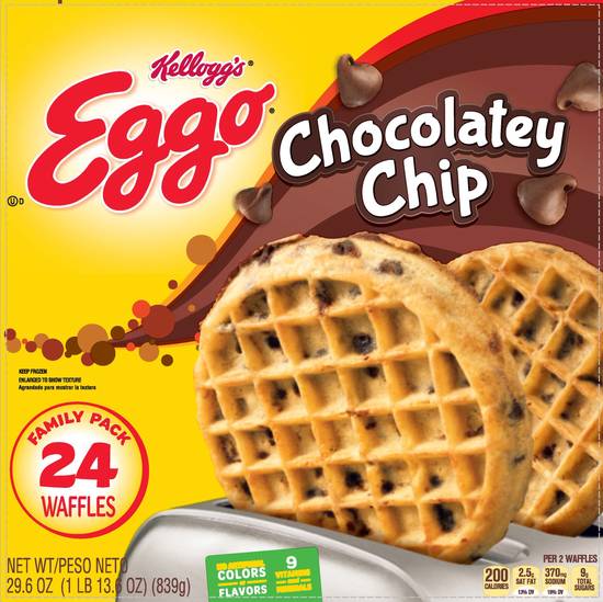 Eggo Kellogg's Family pack Chocolatey Chip Waffles (24 ct)