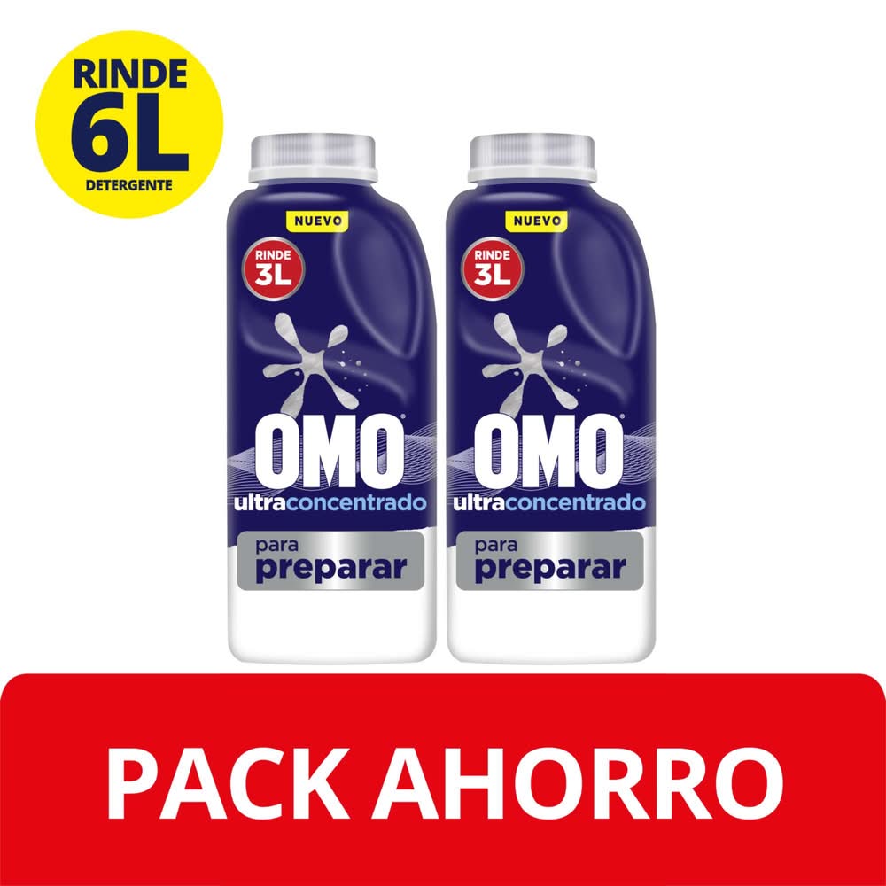 OMO · Detergente líquido ultraconcentrado para diluir (2 x 500 ml)