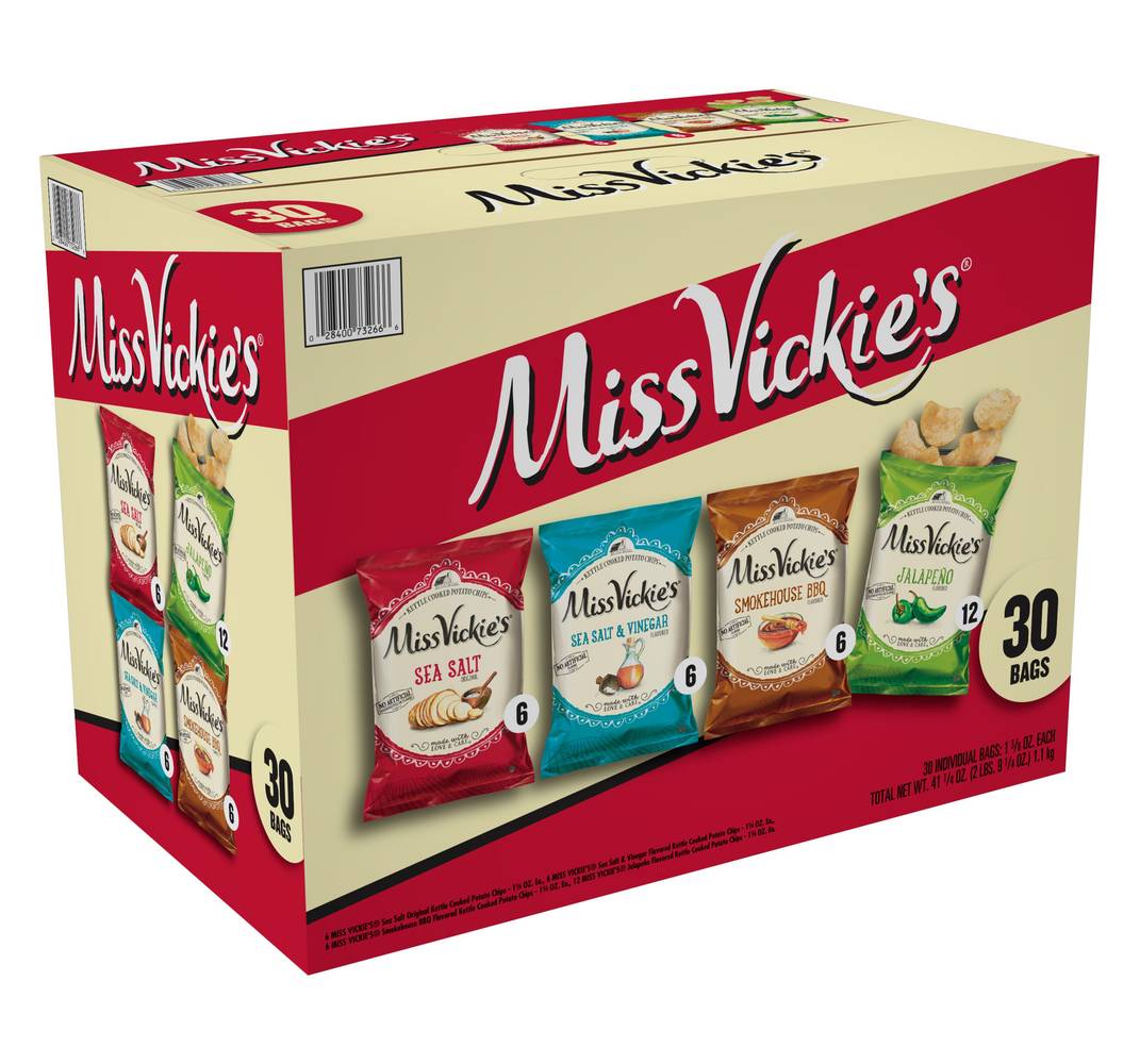 Miss Vickie's Kettle Cooked Potato Chips, Assorted (41.5 oz, 30 ct)