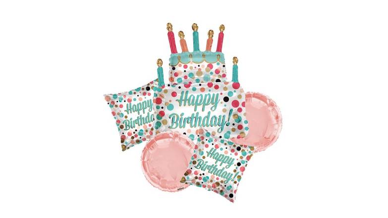Happy Birthday Cake Balloon Bouquet