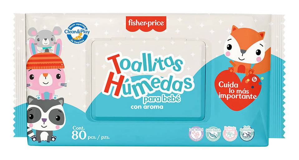 Fisher-Price · Toallitas húmedas para bebés con aroma (80 un)