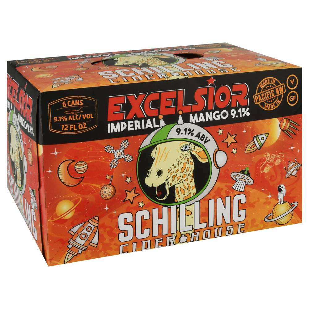 Excelsior Imperial Schilling Hard Cider, Mango (6 x 12 fl oz)