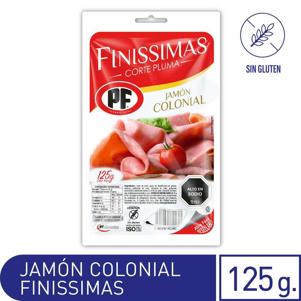 Pf jamón colonial (bolsa 125 g)