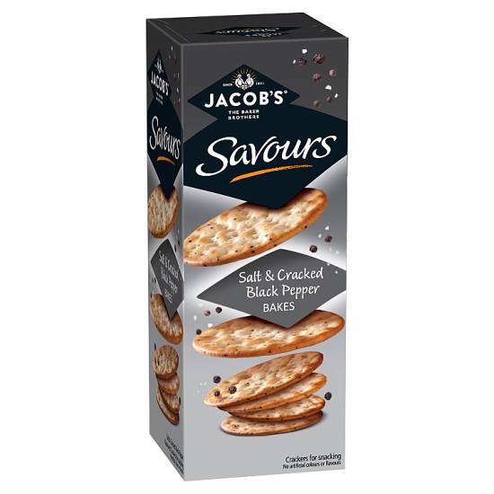 Jacob's Savours Salt & Cracked Black Pepper (200g)