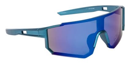 Young Mens Metallic Shield Sunglasses Blue