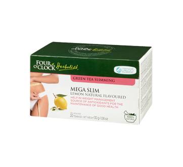 Four o’clock herboriste méga slim thé vert minceur (20 unités, saveur naturelle de citron) - mega slim lemon natural flavoured tea (20 units)