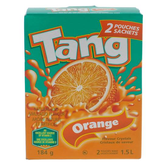 Tang Tang Orange Drink Mix, 2 Pack (184g /2 pouches)