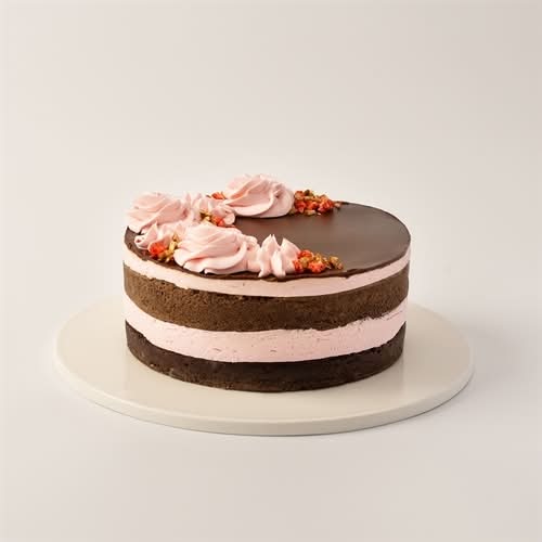 Vegan Strawberry Choc Cake