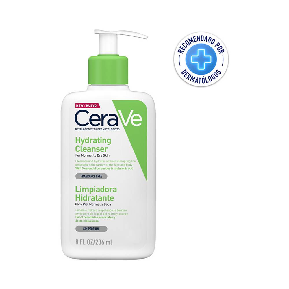 Cerave crema limpiadora hidratante (botella 236 ml)