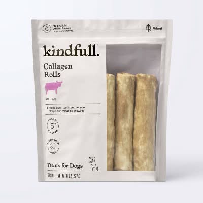 Kindfull Alternative Collagen Rolls With Beef Treats For Dog (8.8 oz, 5 ct)