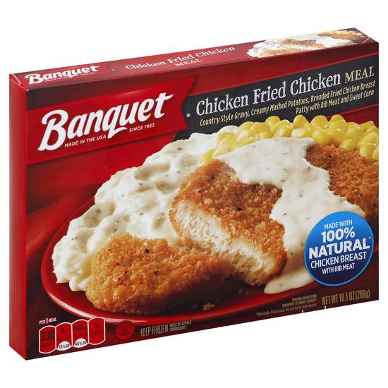 Banquet Fried Chicken Meal Country Gravy Mashed Potatoes