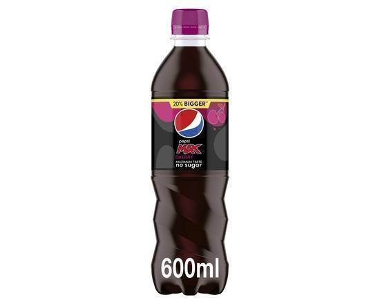Pepsi Max Cherry No Sugar Cola Bottle 600ml