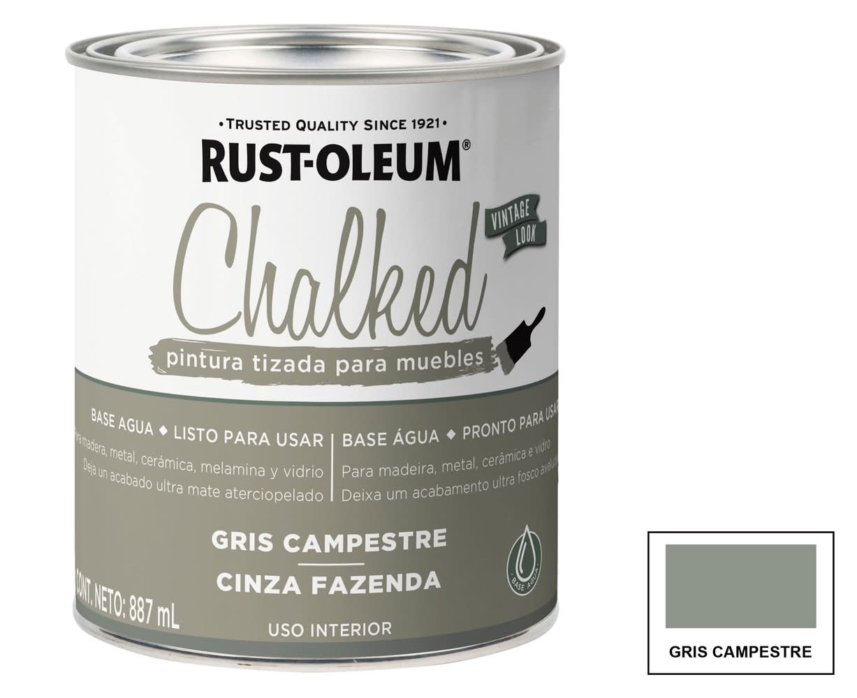 Rust-Oleum · Pintura tizada chalked - Gris Campestre (887 ml)