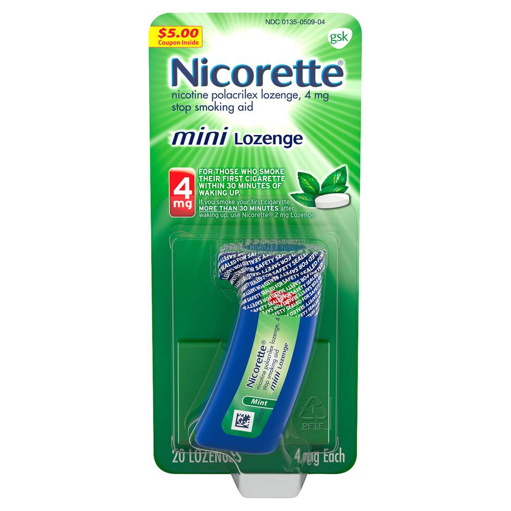 Nicorette Mini Lozenge Stop Smoking Aid 4mg (mint )