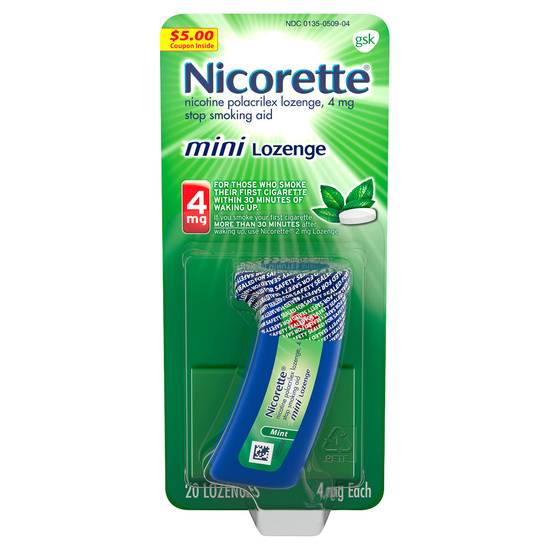 Nicorette Mini Lozenge Stop Smoking Aid 4mg (mint )