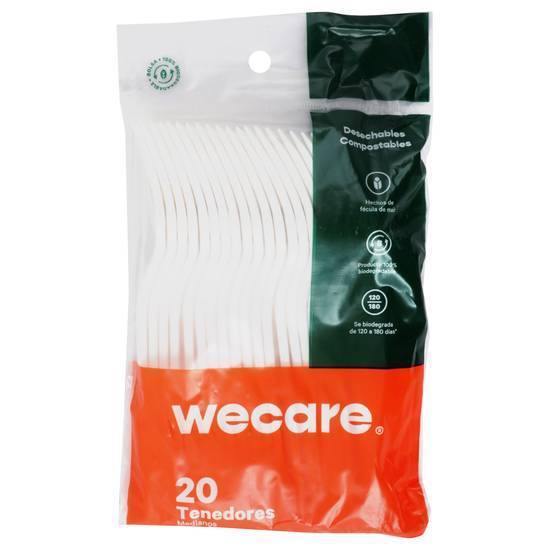 We care tenedores desechables biodegradables (bolsa 20 piezas)