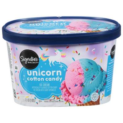 Signature Select Ice Cream Unicorn Cotton Candy - 1.5 Quart