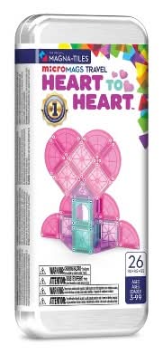 MAGNA-TILES Micromags Heart To Heart Travel Set (26 ct)