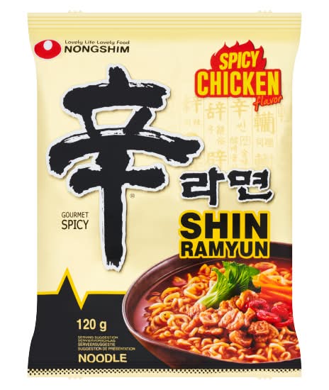 Nongshim Spicy Chicken, Shin Ramyun Noodle (120g)