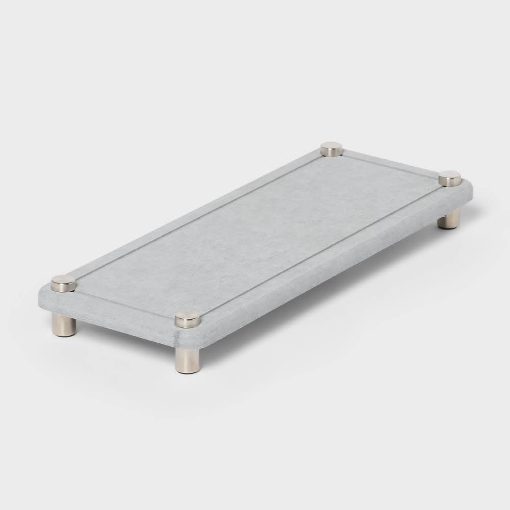 Brightroom Diatomite Quick Dry Tray & Sink Caddy, 10.24x3.93 in, Gray
