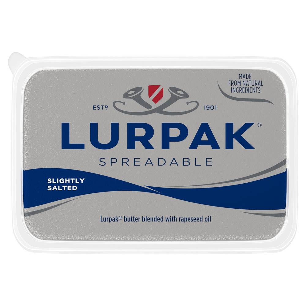 Lurpak Slightly Salted Spreadable Blend Of Butter and Rapeseed Oil (400g)