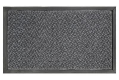 Mohawk Skid Resistant Gateway Utility Doormat, 1'6x2'6 in, Black-Grey