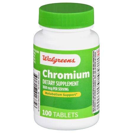 Walgreens Metabolism Support Chromium Tablets 1000 Mcg