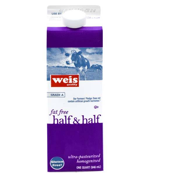 Weis Quality Half and Half Grade A Fat Free