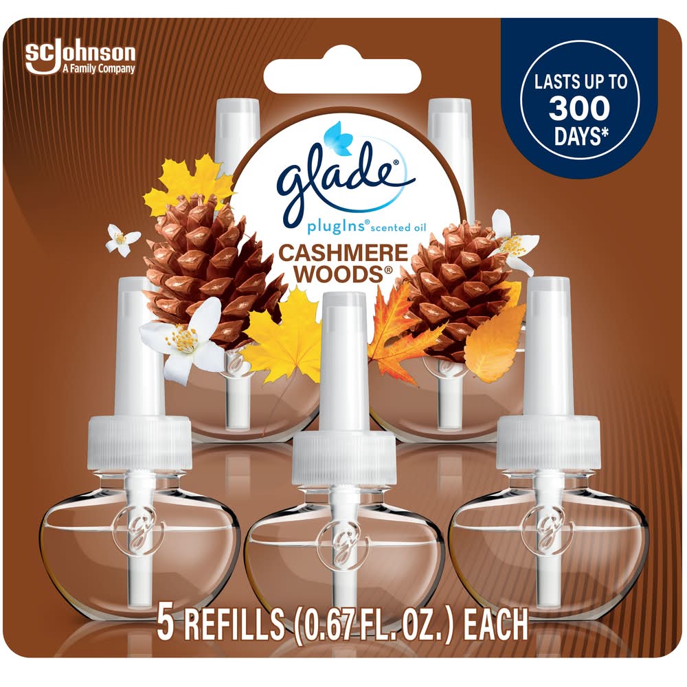 Glade 0.67 -fl oz Cashmere Woods Refill Air Freshener 5 -Pack