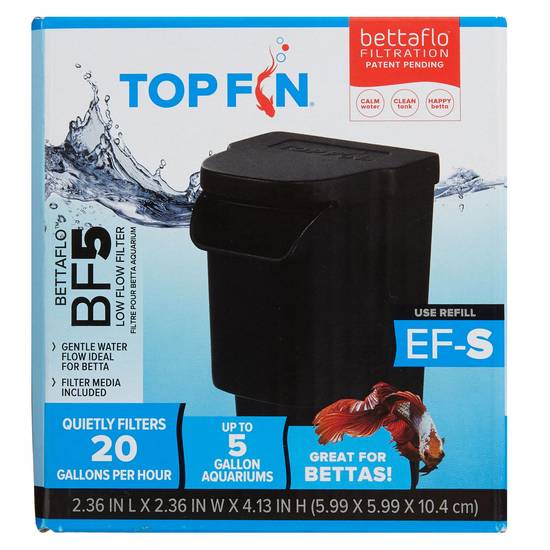 Top Fin® BETTAFLO™ BF5 Low Flow Filter (Size: 5 Gal)