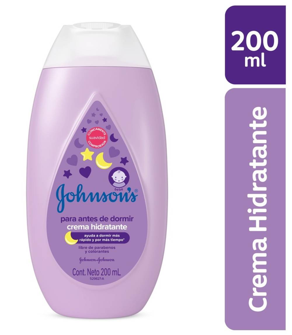 Johnson's · Crema hidratante antes de dormir (200 ml)