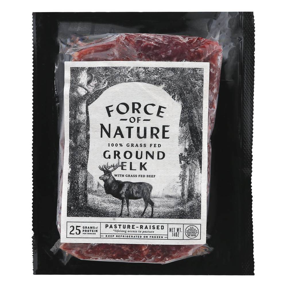 Force of Nature Meats 100% Grass Fed Ground Elk (14 oz)