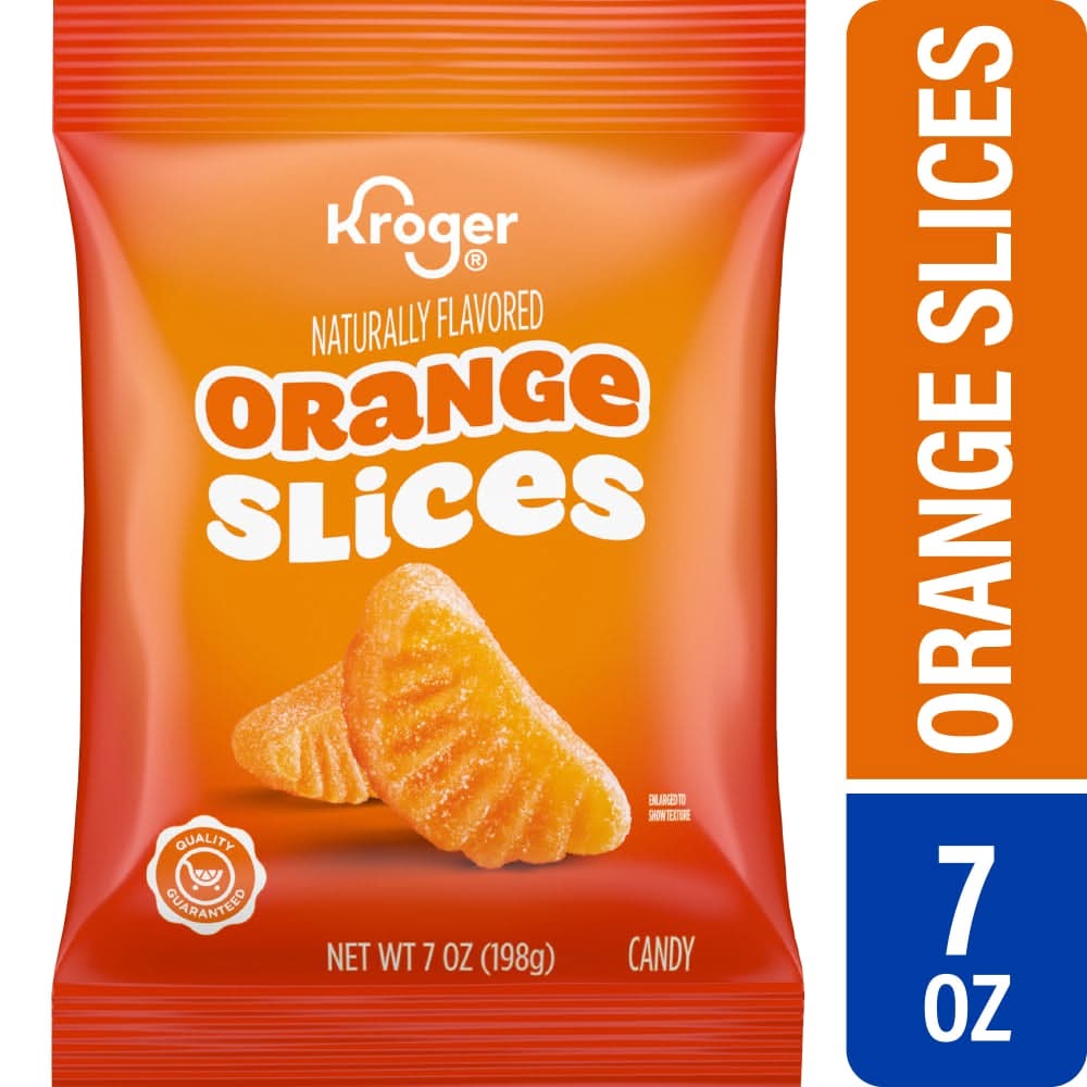 Kroger Fruit Slices Gummy Candy Bag, Orange (7 oz)