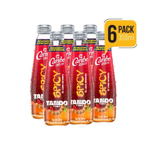 Caribe Cooler bebida preparada spicy (6 pack, 300 mL) (Tamarindo - Chile)