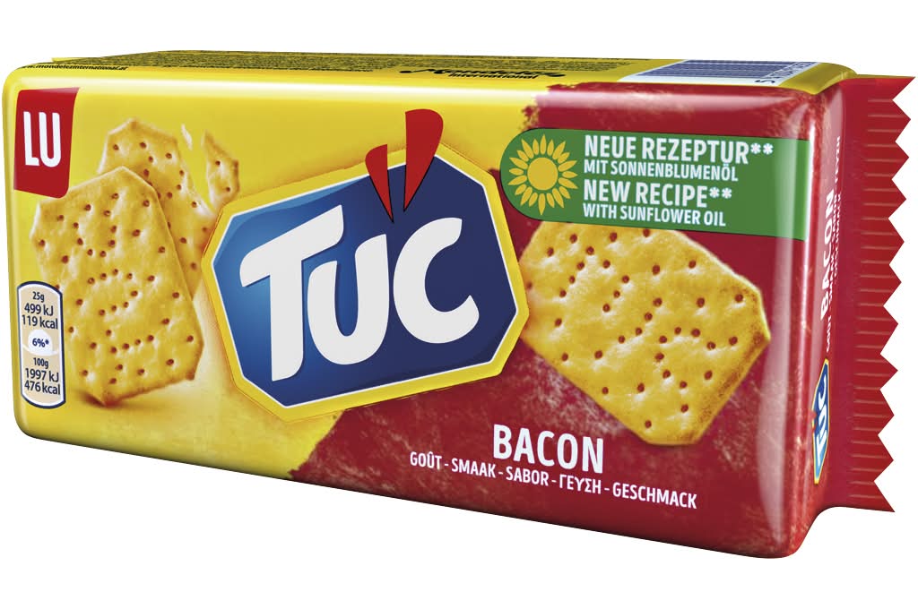 Tuc - Bolachas aperitivas, bacon, embalagem de 100g