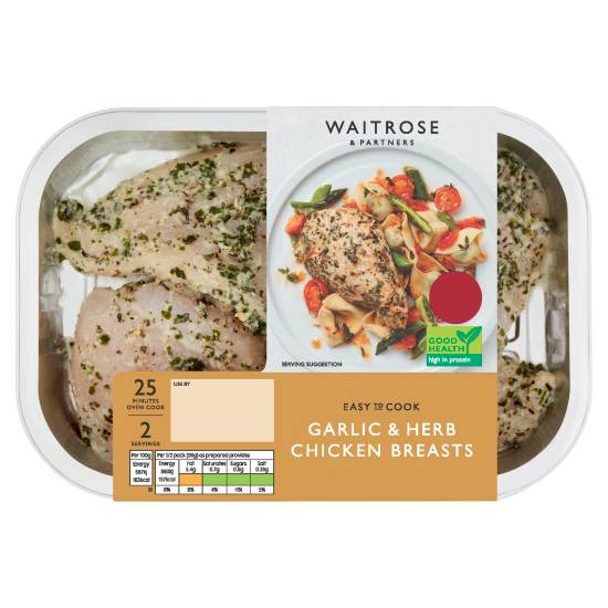 Waitrose & Partners Garlic & Herb Chicken Breasts