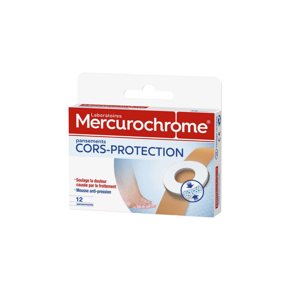 Mercurochrome - Pansements cors protection (12 pièces)