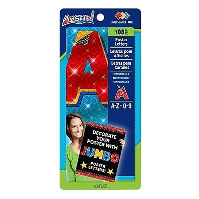 ArtSkills® Jumbo Sparkle Quick Letters, Assorted, 4, 108/count (PA-1484)