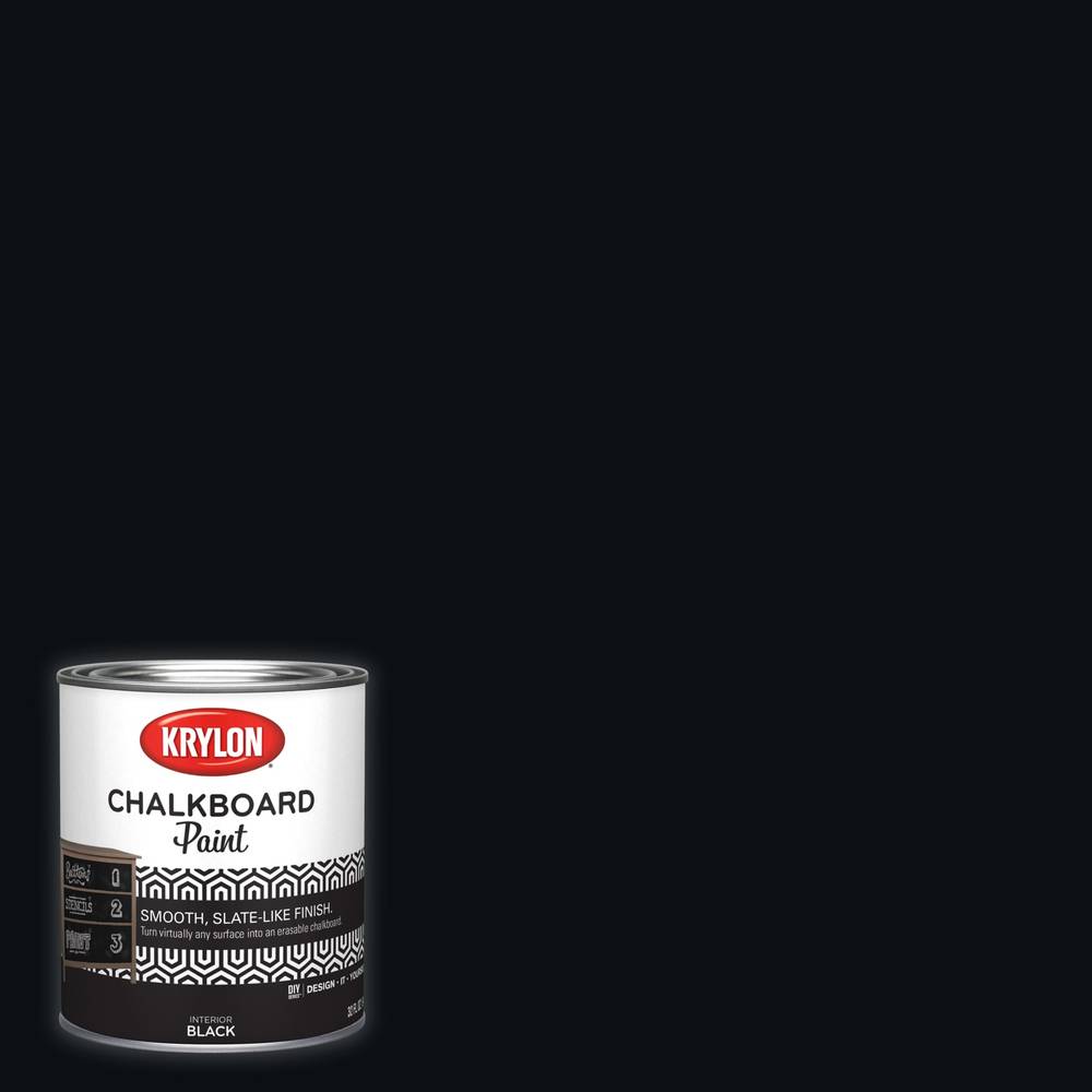 Krylon Latex Pre-tinted Black Chalkboard Paint (1-quart) | K05223007