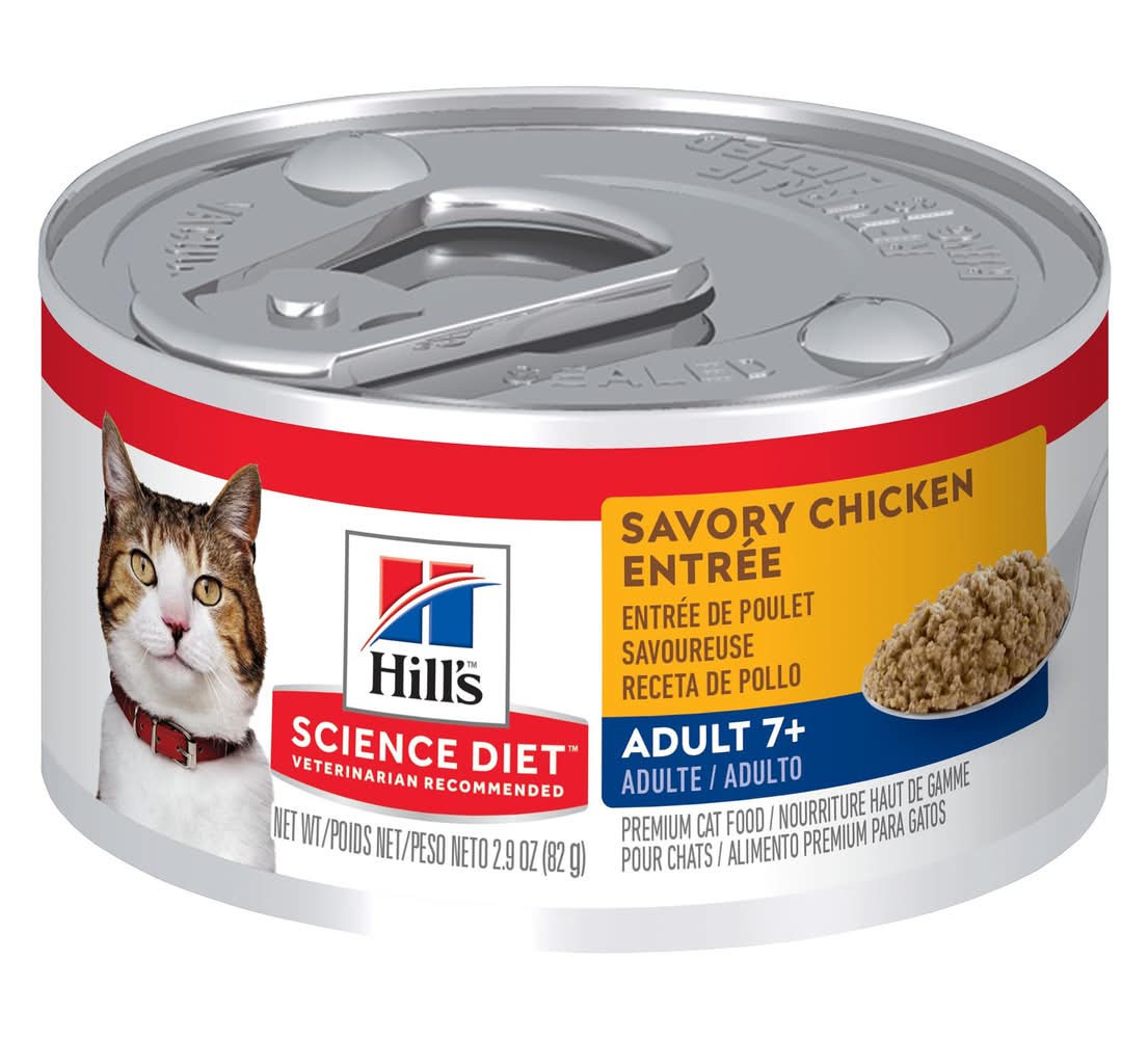 Hill's® Science Diet® Adult Senior 7+ Wet Cat Food - 2.9 oz (Flavor: Chicken, Color: Assorted, Size: 2.9 Oz)