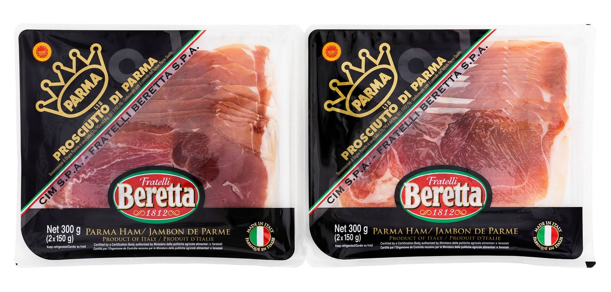 Prosciutto Tranche 18/2X150G Ecsl60 T9H5 / Beretta Proscuitto Di Parma Ham, 2 X 150 G