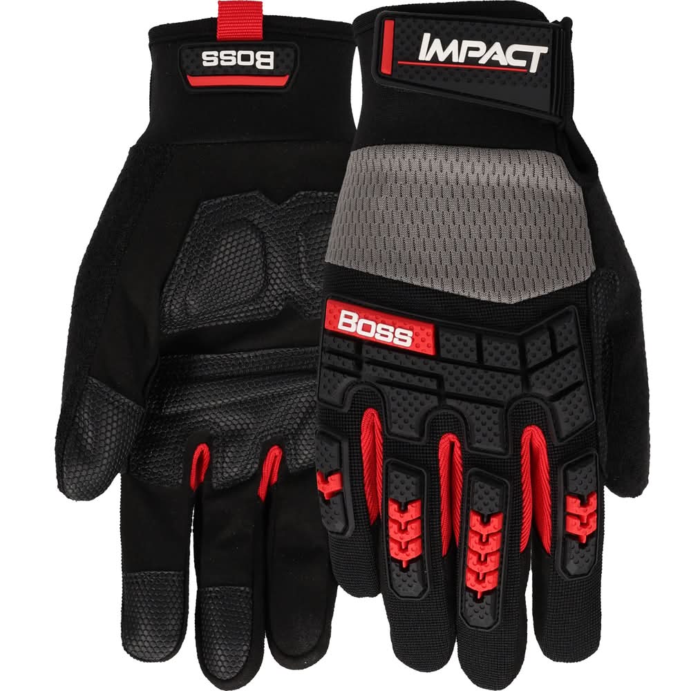 BOSS Large Black Polyester Demolition Gloves 1 -Pairs