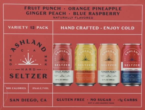 Ashland Assorted Hard Seltzer Variety pack (12 pack, 12 fl oz)