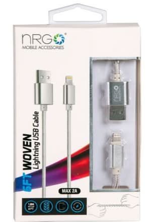 NRG 6 ft, Woven Lightning Cable