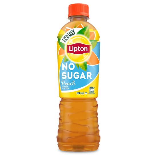Lipton Ice Tea No Sugar Peach Bottle 500ml