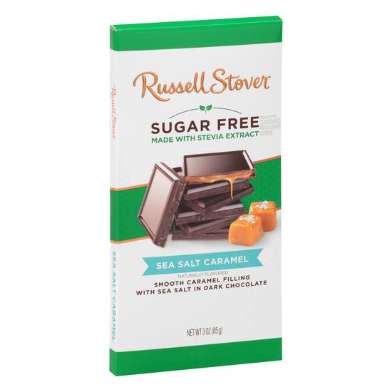 Russell Stover Sugar Free Sea Salt Caramel Dark Chocolate Bar (3 oz)