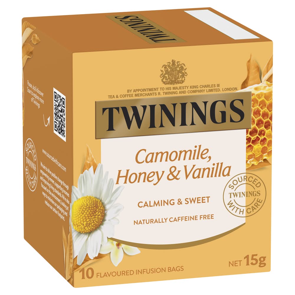 Twinings Herbal Infusions Tea Bags, Camomile, Honey & Vanilla (15g, 10 pack)